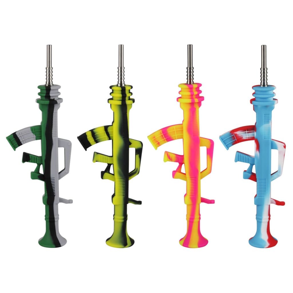 Ak47 Dab Straw - Silicone / 9.5’ / Colors Vary