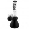 Amsterdam Black Glass Water Pipe with Dome Perc and Ice Pinch