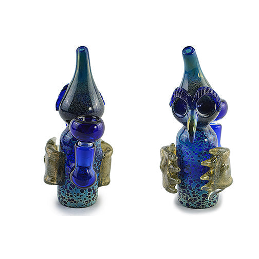Unique Owl Design Glass Bubbler (6-Inch)
