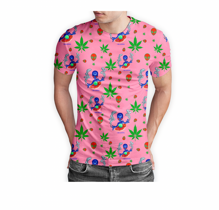 Bold Pink Alien Tee Shirt - 5 Pack