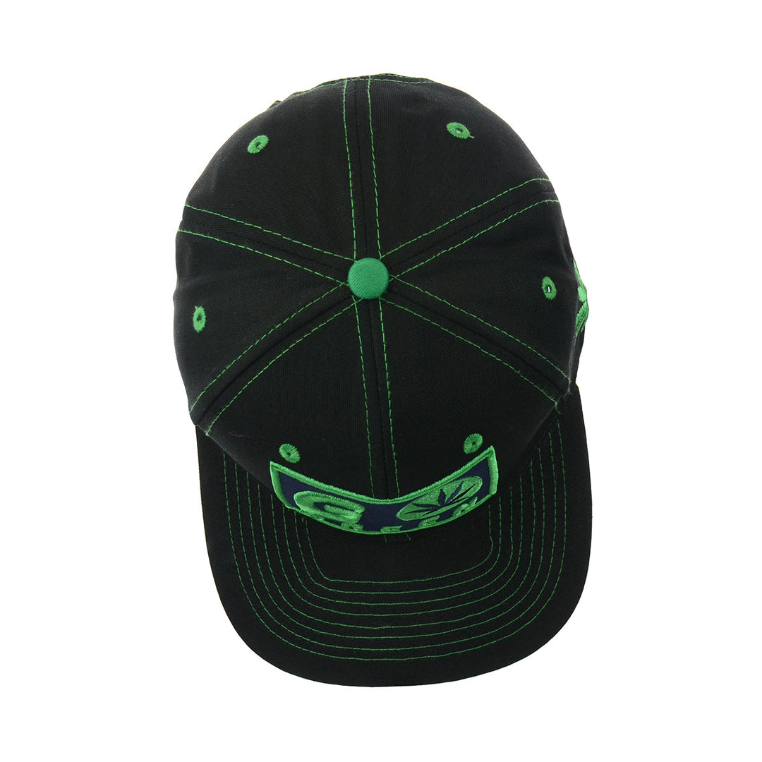 Embroidered Leaf Cotton Snapback Hat