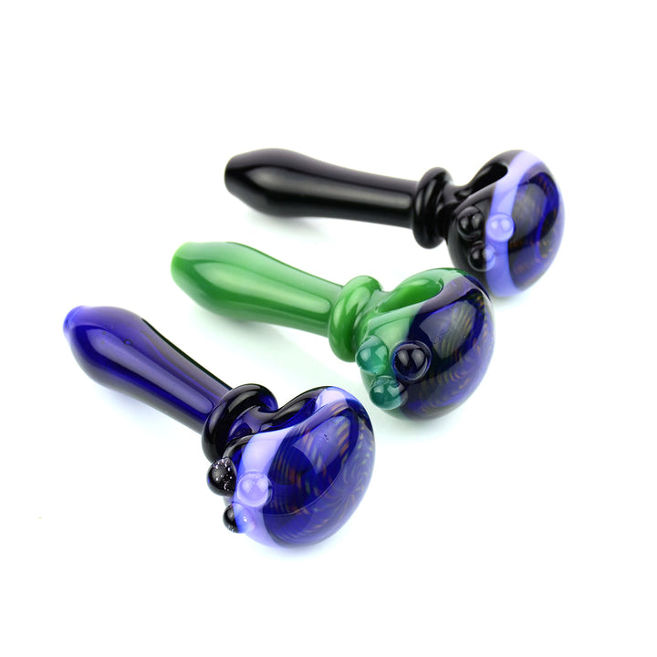 4.5 Inch American Tube Glass Hand Pipe with Fancy Head