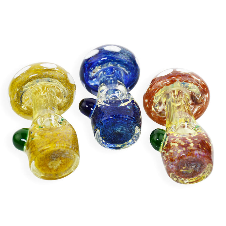 4 Inch Mushroom Frit Glass Spoon Pipe