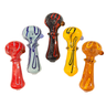 4.5" Frit Glass Spoon Pipe with Ring Accent