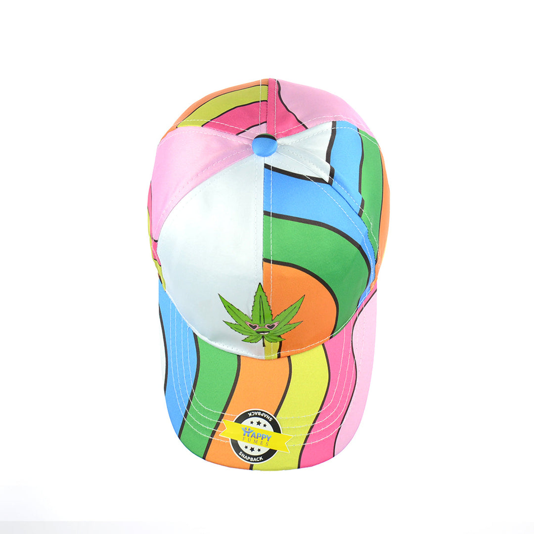 Rainbow Leaf Design Baseball Cap
