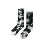 Black and White Tie Dye Socks Comfortable Fit - smoke