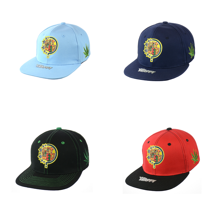 Bold Embroidered Cotton Snapback Cap