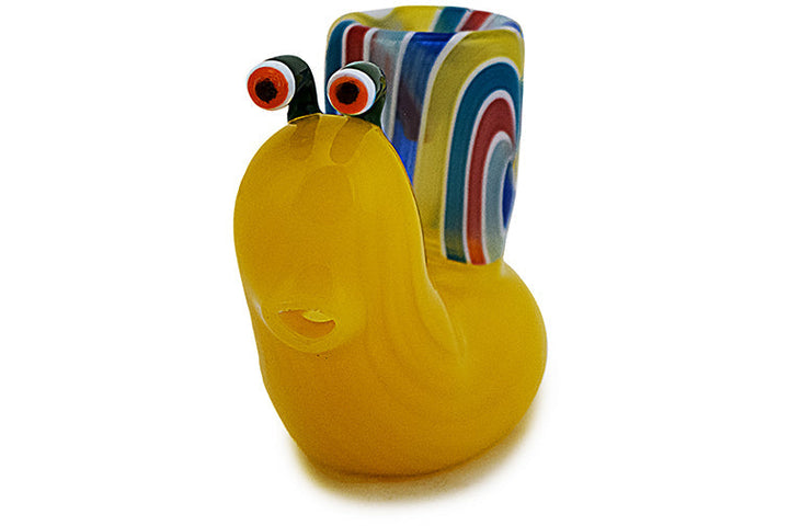 Colorful Snail Glass Dry Herb Pipe
