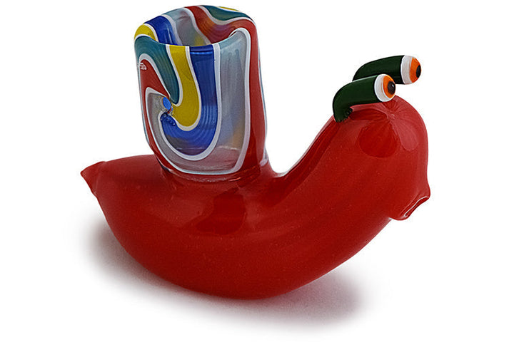 Colorful Snail Glass Dry Herb Pipe