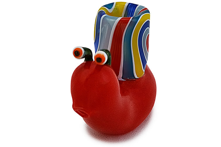 Colorful Snail Glass Dry Herb Pipe