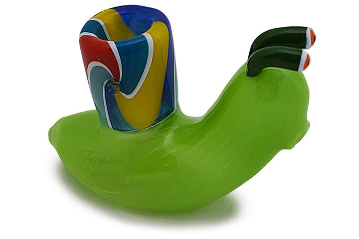 Colorful Snail Glass Dry Herb Pipe