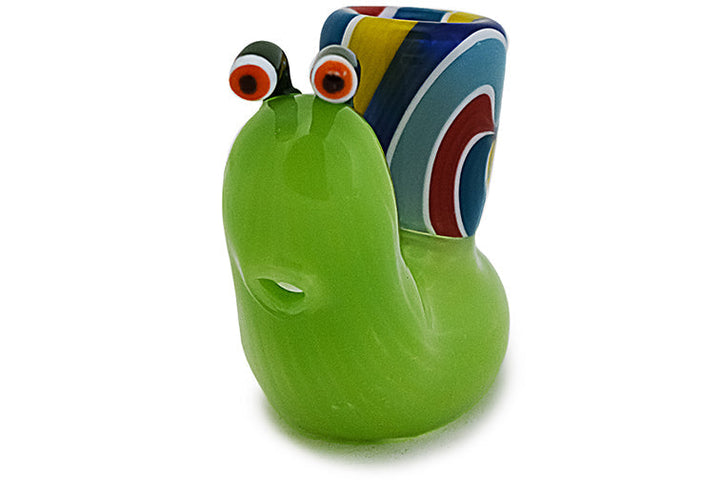 Colorful Snail Glass Dry Herb Pipe