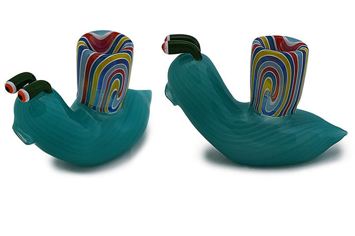 Colorful Snail Glass Dry Herb Pipe