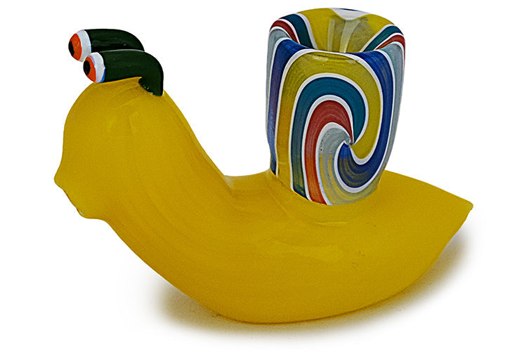Colorful Snail Glass Dry Herb Pipe