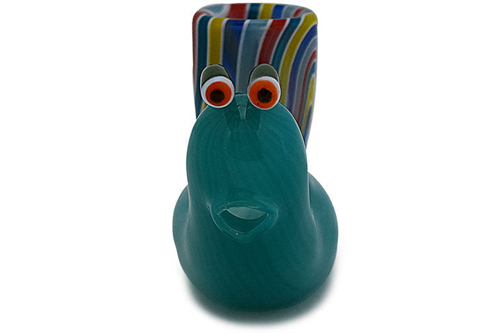 Colorful Snail Glass Dry Herb Pipe