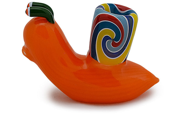 Colorful Snail Glass Dry Herb Pipe