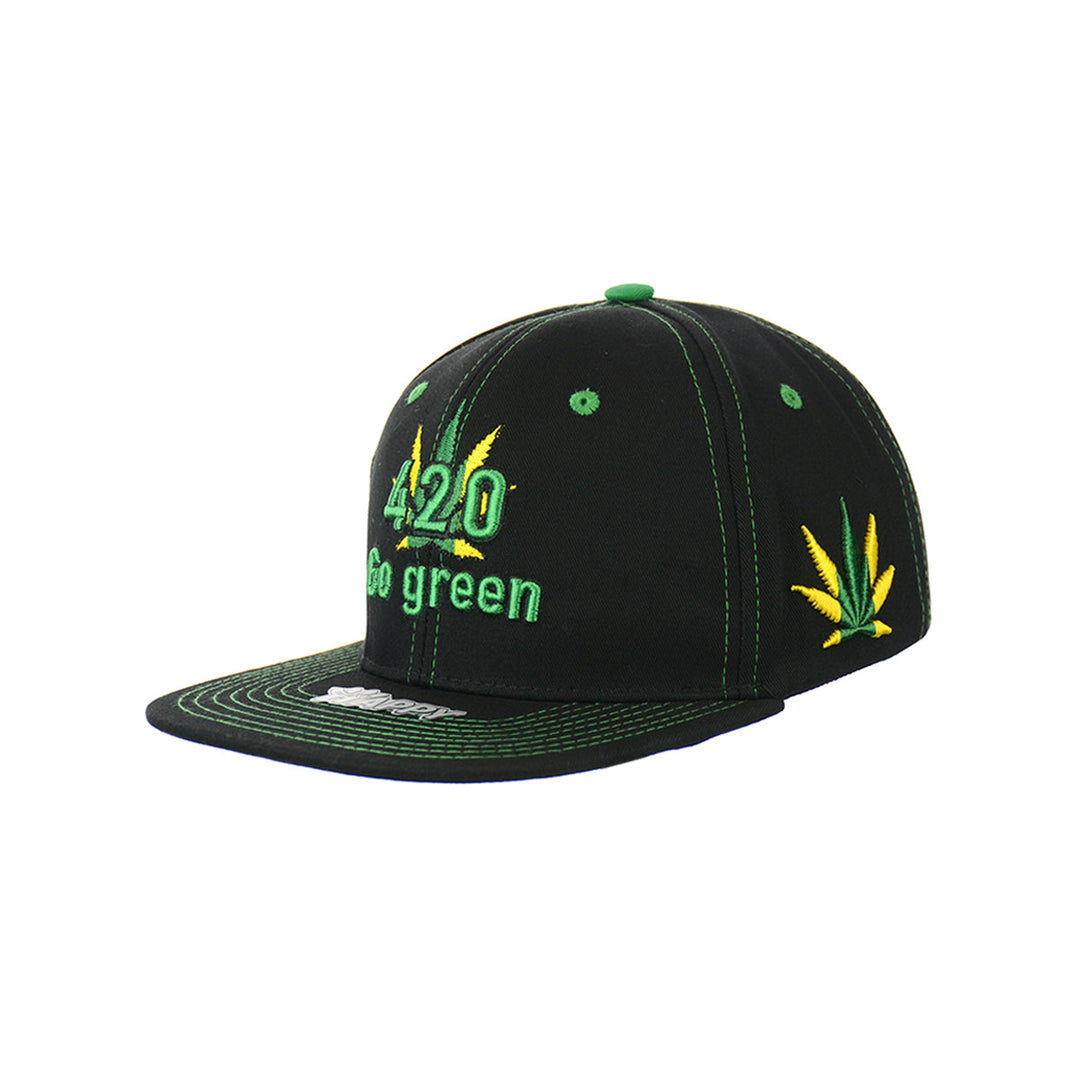 Eco Style Embroidered Cotton Snapback Hat
