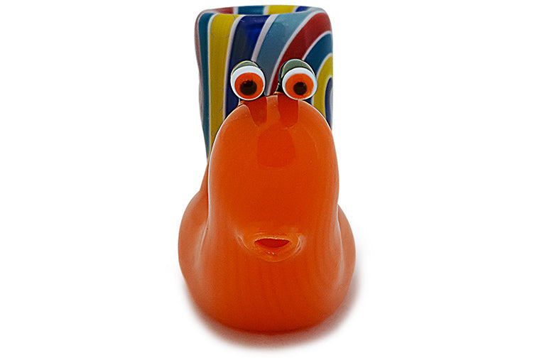 Colorful Snail Glass Dry Herb Pipe