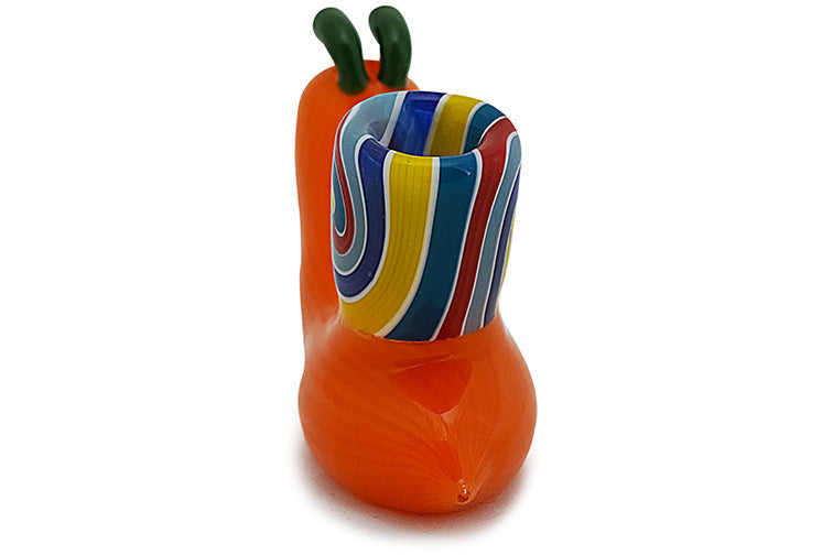 Colorful Snail Glass Dry Herb Pipe