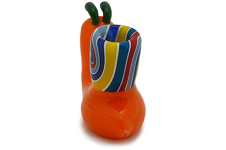 Colorful Snail Glass Dry Herb Pipe
