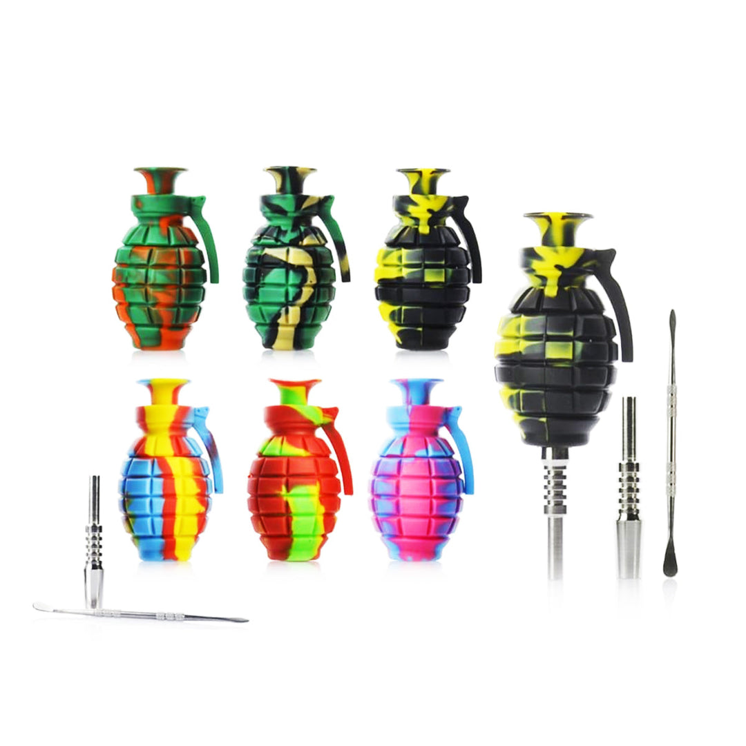 Grenade Silicone Nectar Collector Kit with Titanium Nail