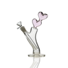 10-inch Pink Double Heart Straight Water Pipe
