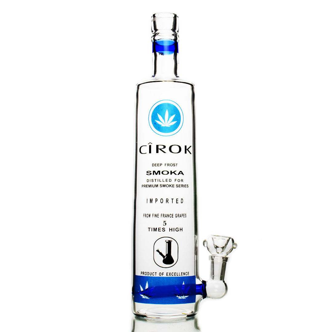 12in Vodka Bottle Style Water Pipe with 14mm Bowl and Banger