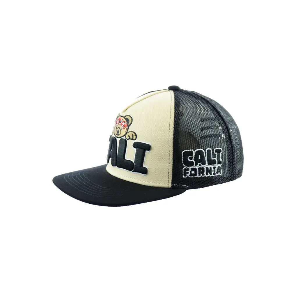 Cali Bear Embroidered Snapback Hat for Street Style