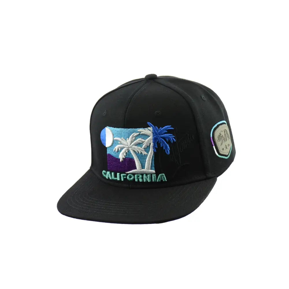 California Sunset Embroidered Snapback Hat Adjustable Stylish Fit