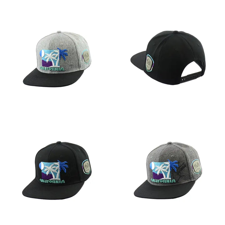 California Sunset Embroidered Snapback Hat Adjustable Stylish Fit