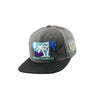 California Sunset Embroidered Snapback Hat Adjustable Stylish Fit - Grey