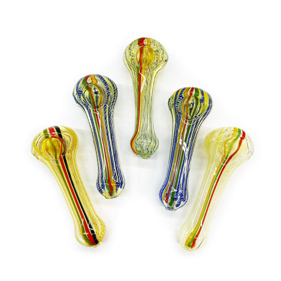 4.5 Inch Rasta Fume Glass Hand Pipe