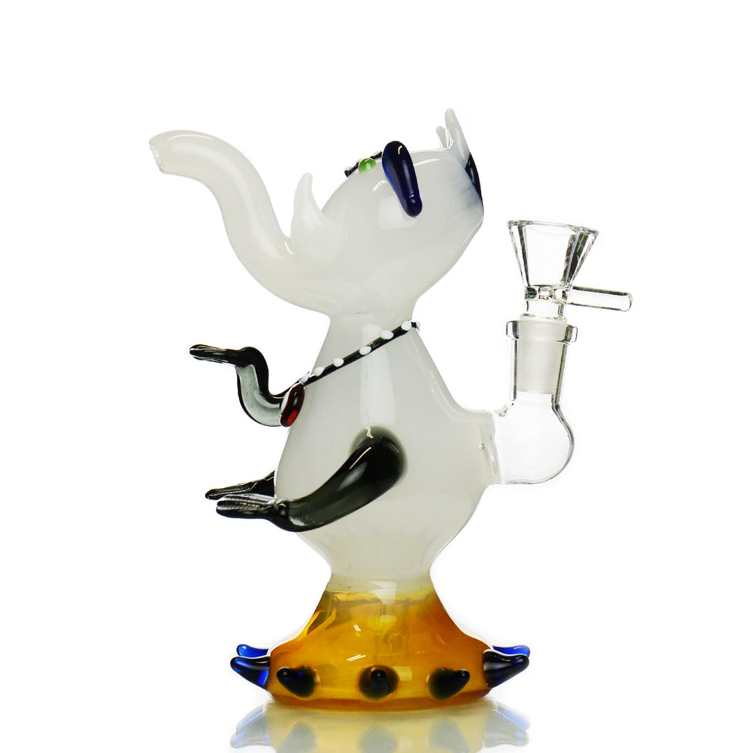 OM Elephant 7" Glass Water Pipe with 14mm Bowl