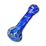 Blue Cellular Glass Spoon Pipe - 4 Inch - Pipe