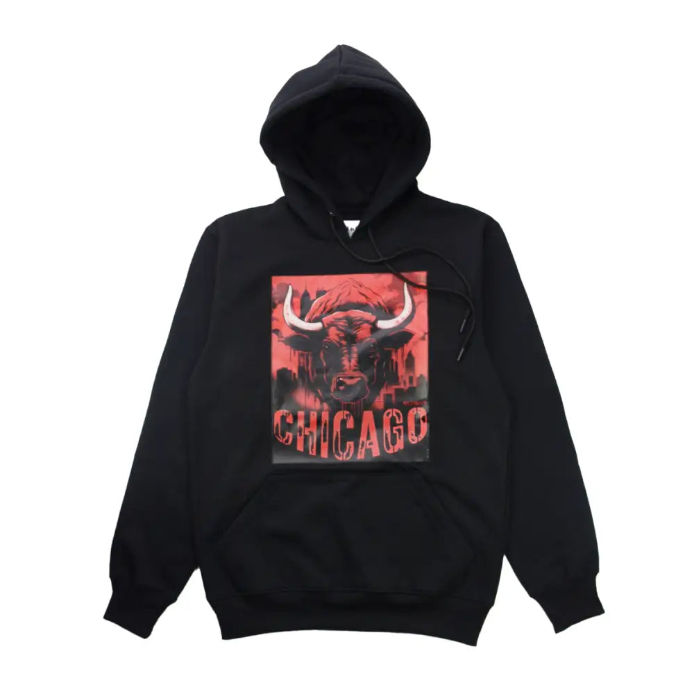 Chicago Hoodie with Durable Silk Screen Printing