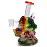 Tall Clay Mushroom Water Pipe with Glow-in-the-dark Features