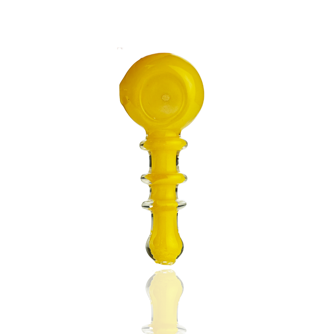 3 Inch Frit Glass Spoon Hand Pipe with Rings