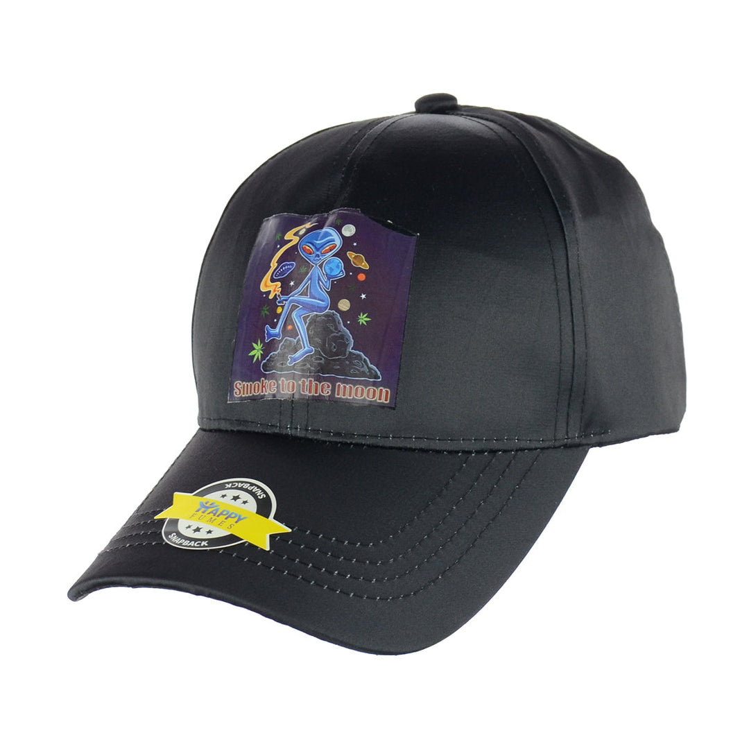 Smoke To The Moon Black Baseball Snapback Cap