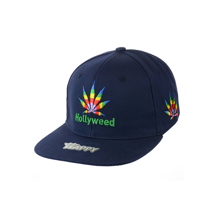 Botanical Embroidered Snapback Cap