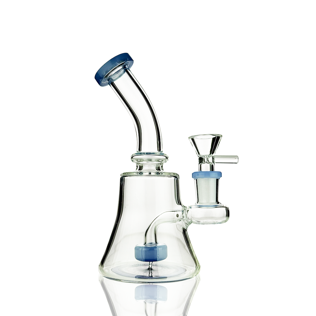 Compact 6-Inch Glass Water Pipe with Decal