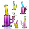 Compact 7" Electroplated Glass Bong with Shower Perc