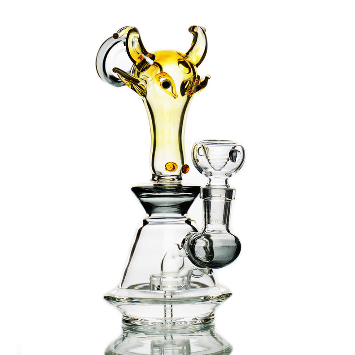 8 Inch Fume Glass Bull Head Water Pipe