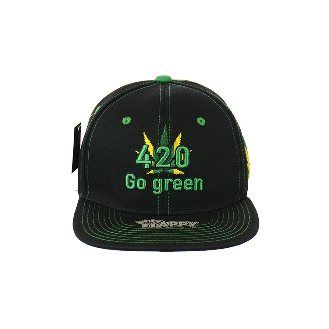 Eco Style Embroidered Cotton Snapback Hat