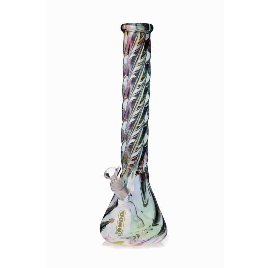 Daze Glass - 16 Inch Iridescent Spiral Glass Water Pipe