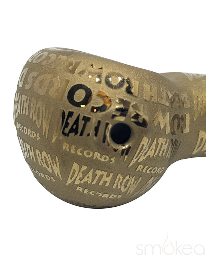 Metallic Gold Death Row Etched Hand Pipe