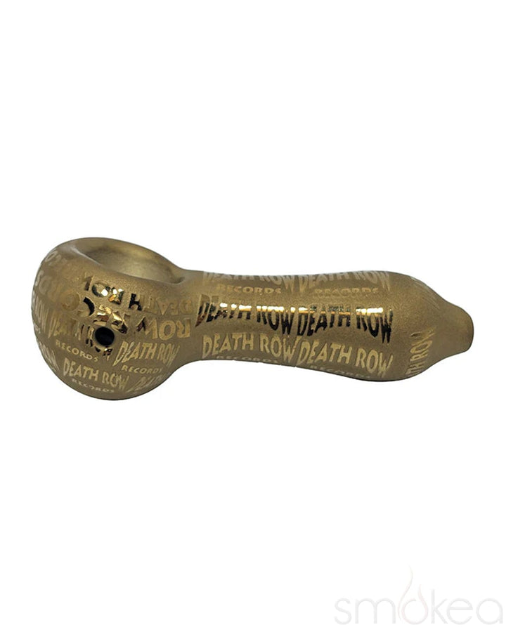 Metallic Gold Death Row Etched Hand Pipe