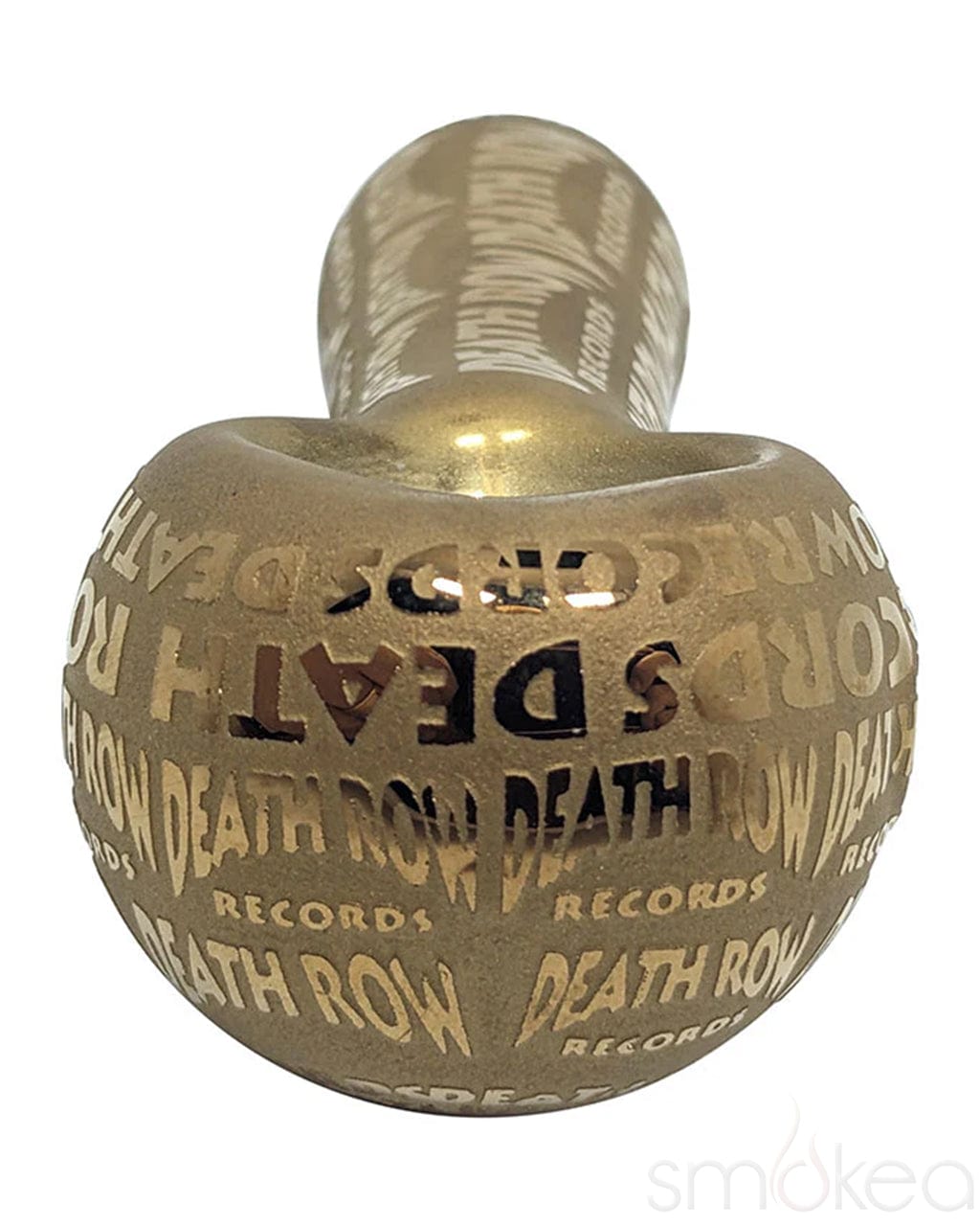 Metallic Gold Death Row Etched Hand Pipe