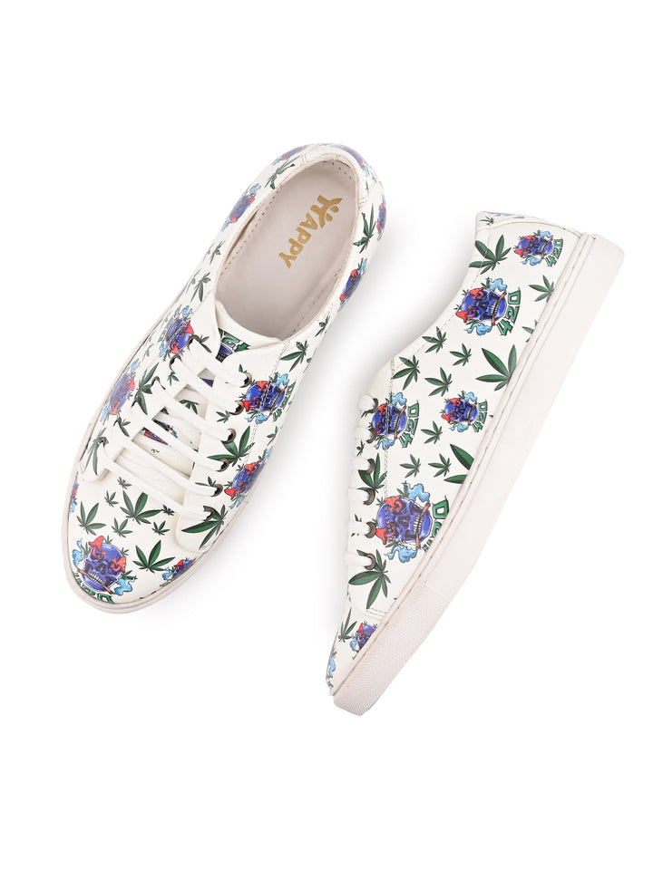 Bold Skull 420 Graphic Vegan Leather Kicks