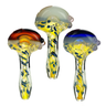 4.5" Silver Fume Swirl Glass Hand Pipe