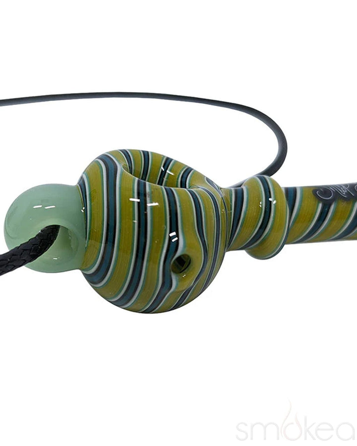 Compact Glass Spoon Pipe with Necklace